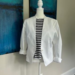 NWOT Ann Taylor Cotton Collarless Jacket - 8
